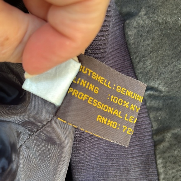 Vintage Adler Men's Black/Blue Seude Jacket with Aztec Patterned Accents - Picture 12 of 13